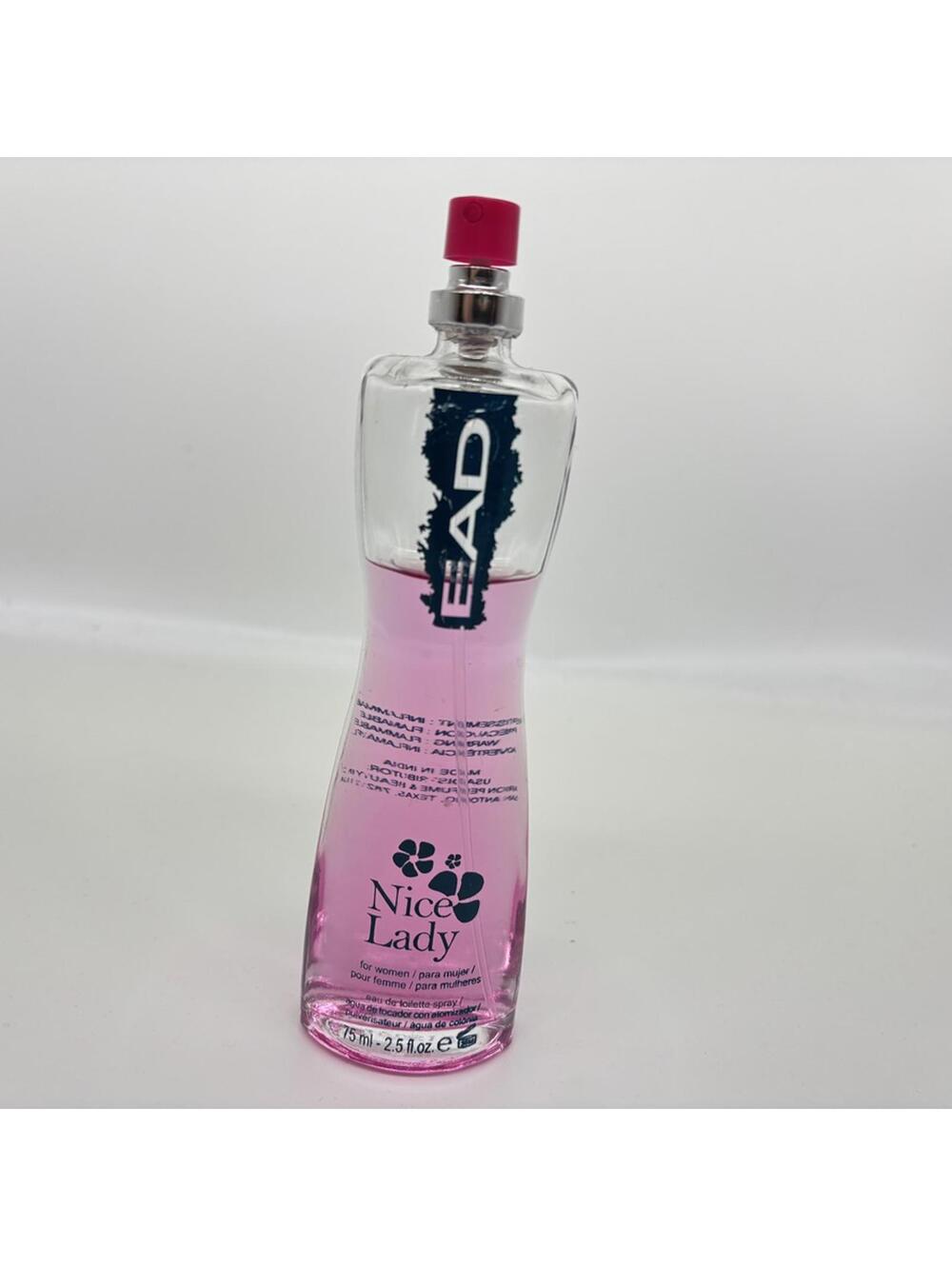 EAD Nice Lady Women's Perfume 2.5oz Eau de Toilette Spray 75% Full